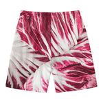 Red Cabbage Leaves Print Men's Swim Trunks