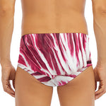 Red Cabbage Leaves Print Men's Triangle Swim Briefs