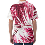 Red Cabbage Leaves Print Men's Velvet T-Shirt