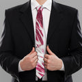 Red Cabbage Leaves Print Necktie