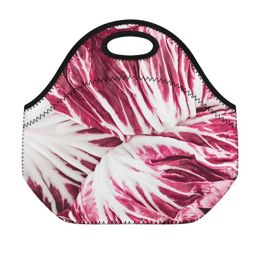Red Cabbage Leaves Print Neoprene Lunch Bag