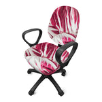 Red Cabbage Leaves Print Office Chair Cover