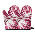 Red Cabbage Leaves Print Oven Mitts