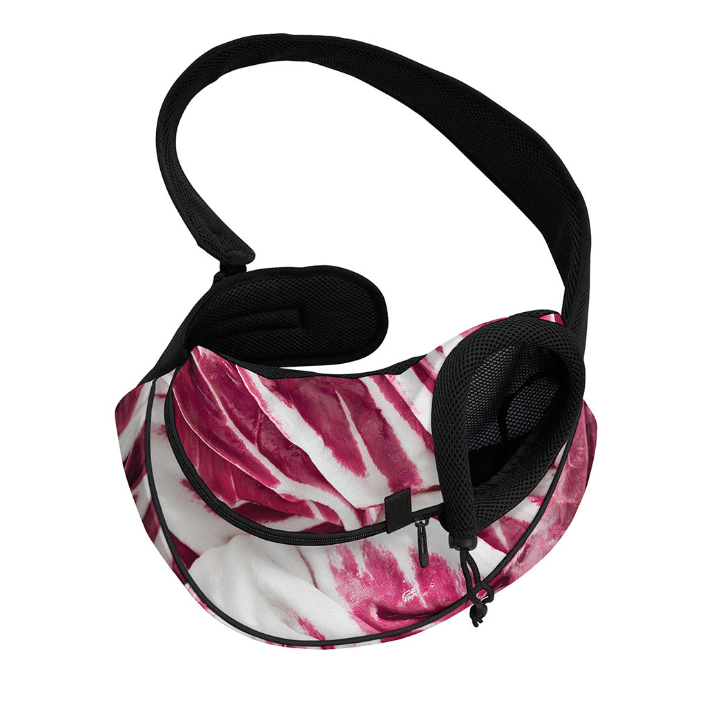 Red Cabbage Leaves Print Pet Sling Carrier