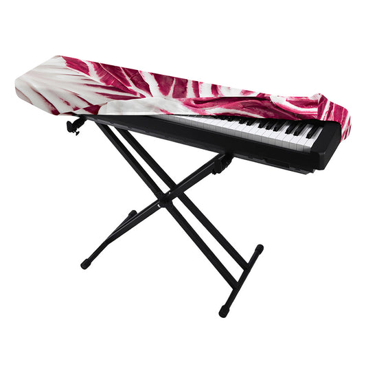 Red Cabbage Leaves Print Piano Keyboard Cover