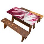 Red Cabbage Leaves Print Picnic Table Cover