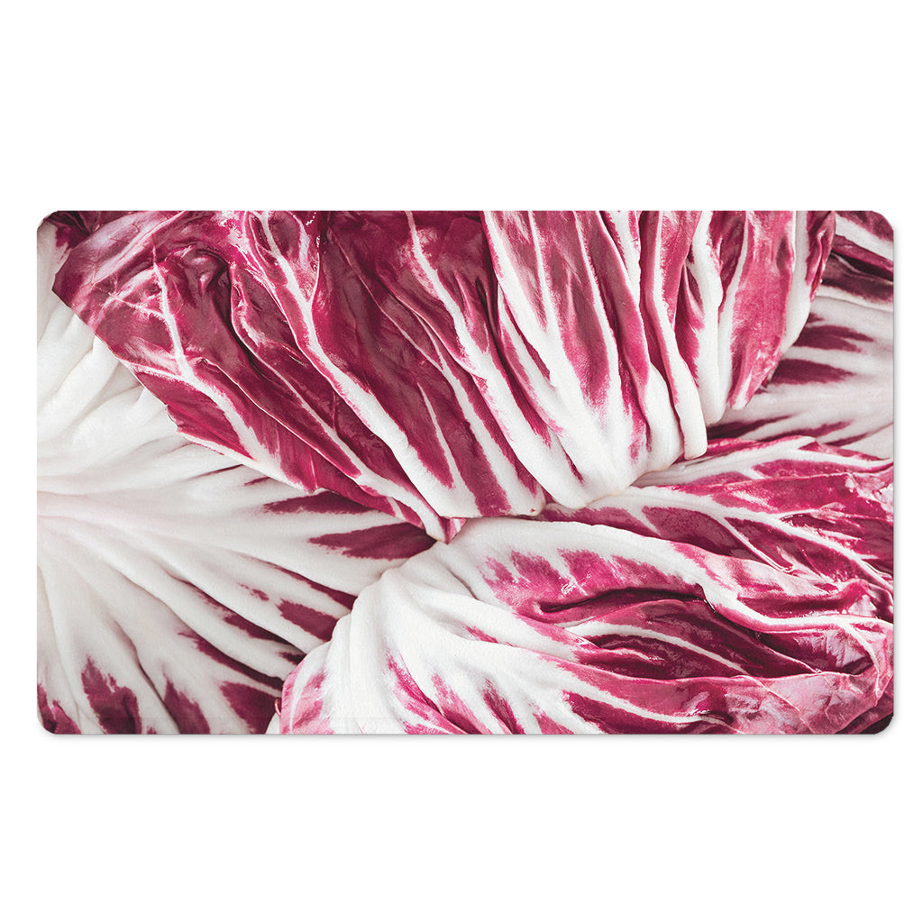 Red Cabbage Leaves Print Polyester Doormat