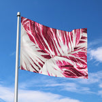Red Cabbage Leaves Print Polyester Flag