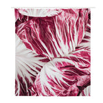 Red Cabbage Leaves Print Polyester Shower Curtain