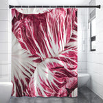 Red Cabbage Leaves Print Premium Shower Curtain