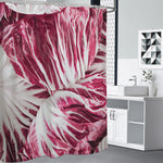 Red Cabbage Leaves Print Premium Shower Curtain