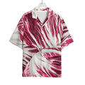 Red Cabbage Leaves Print Rayon Hawaiian Shirt