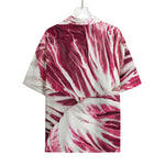 Red Cabbage Leaves Print Rayon Hawaiian Shirt