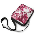 Red Cabbage Leaves Print Rectangular Crossbody Bag