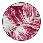 Red Cabbage Leaves Print Round Floor Mat