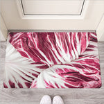 Red Cabbage Leaves Print Rubber Doormat