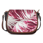 Red Cabbage Leaves Print Saddle Bag