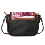 Red Cabbage Leaves Print Saddle Bag