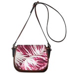 Red Cabbage Leaves Print Saddle Bag