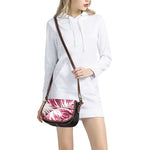 Red Cabbage Leaves Print Saddle Bag