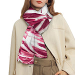 Red Cabbage Leaves Print Scarf