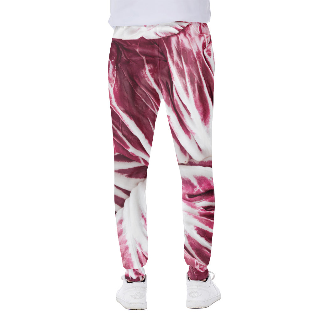 Red Cabbage Leaves Print Scuba Joggers