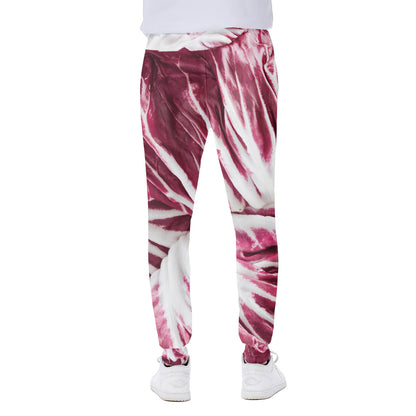 Red Cabbage Leaves Print Scuba Joggers