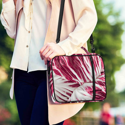 Red Cabbage Leaves Print Shoulder Strap Bible Bag
