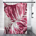 Red Cabbage Leaves Print Shower Curtain
