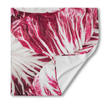Red Cabbage Leaves Print Silk Bandana