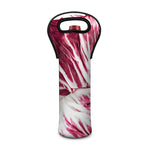 Red Cabbage Leaves Print Single Neoprene Wine Tote