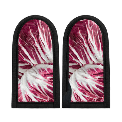 Red Cabbage Leaves Print Skillet Handle Cover