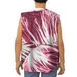 Red Cabbage Leaves Print Sleeveless Baseball Jersey