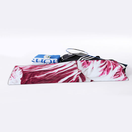 Red Cabbage Leaves Print Sports Towel