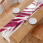 Red Cabbage Leaves Print Table Runner