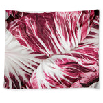 Red Cabbage Leaves Print Tapestry