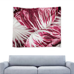 Red Cabbage Leaves Print Tapestry