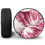Red Cabbage Leaves Print Tire Cover