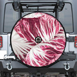 Red Cabbage Leaves Print Tire Cover With Camera Hole