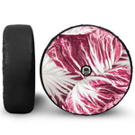 Red Cabbage Leaves Print Tire Cover With Camera Hole