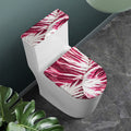 Red Cabbage Leaves Print Toilet Lid And Tank Cover Set
