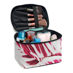 Red Cabbage Leaves Print Travel Makeup Bag