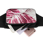 Red Cabbage Leaves Print Waist Bag