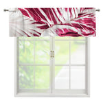Red Cabbage Leaves Print Window Valance