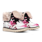 Red Cabbage Leaves Print Winter Boots