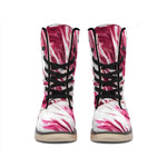 Red Cabbage Leaves Print Winter Boots