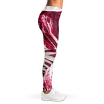 Red Cabbage Leaves Print Women's Leggings