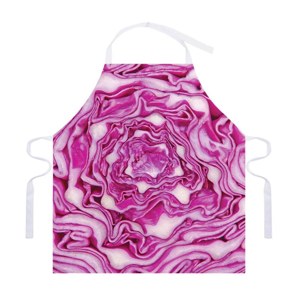 Red Cabbage Print Adjustable Apron