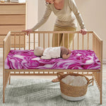 Red Cabbage Print Baby Crib Sheet