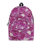 Red Cabbage Print Backpack
